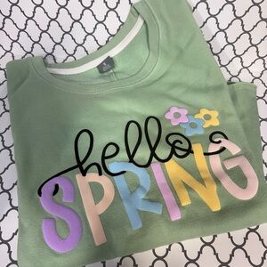 Hello Spring Women's Sweatshirt - Green